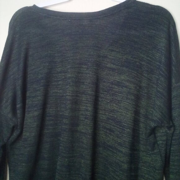 Philosophy Shirt L Women Lot o 2 3/4 Sleeve Soft Stretch Green Black - Picture 8 of 16